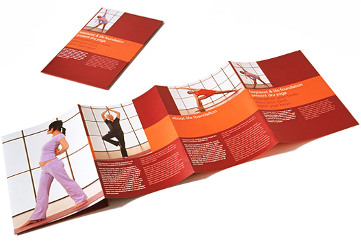 Das ausklappbare Booklet der Dru Yoga DVD